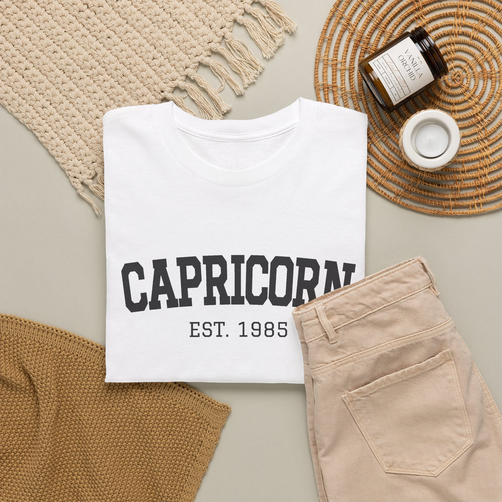 The Zodiac Tee: Capricorn, Est. Your Year