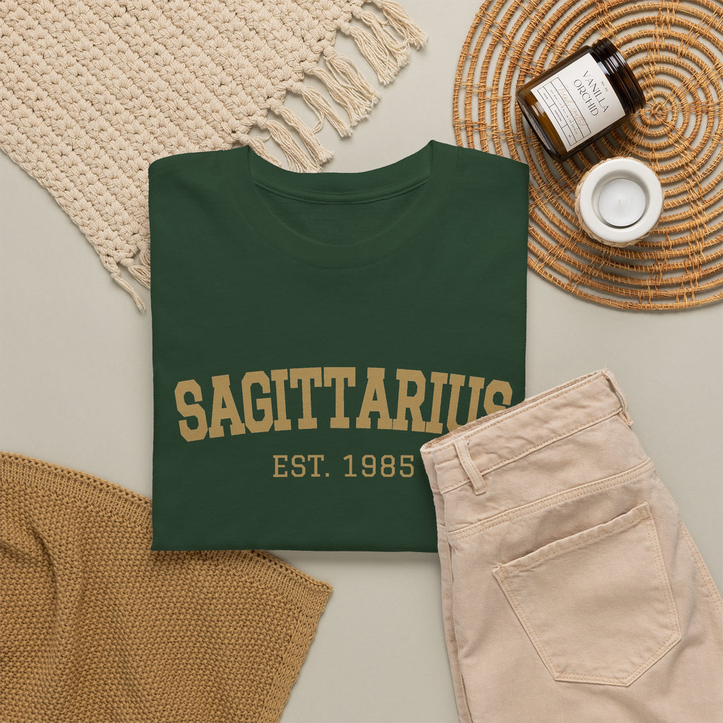 The Zodiac Tee: Sagittarius, Est. Your Year
