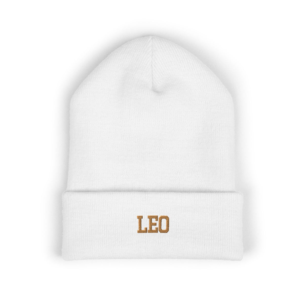 THE ZODIAC BEANIE — LEO — OLD GOLD