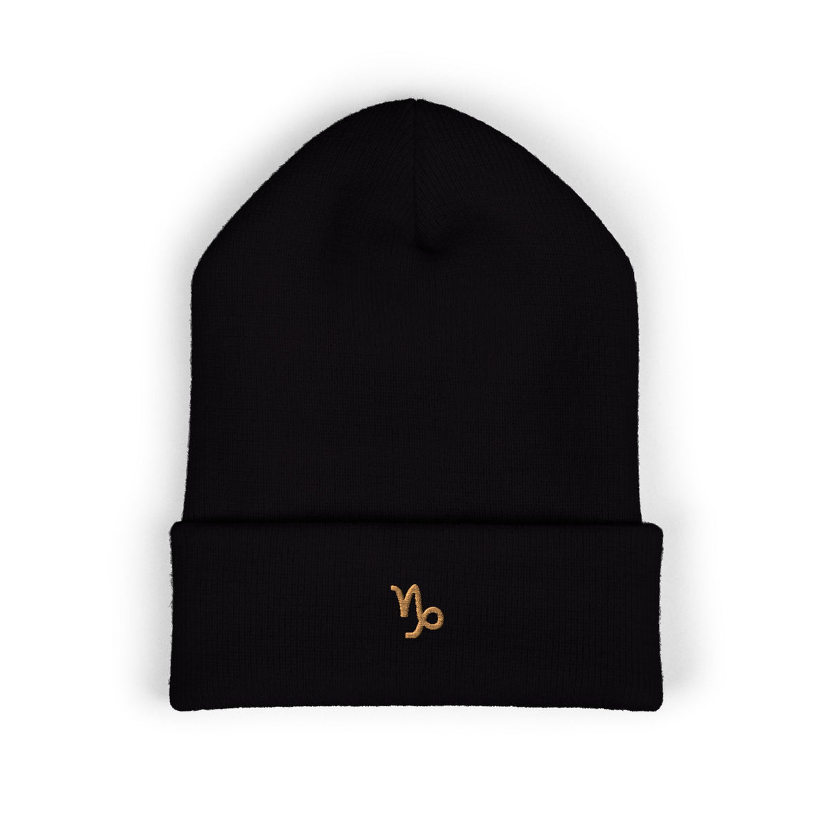 THE ZODIAC GLYPH BEANIE — CAPRICORN — OLD GOLD