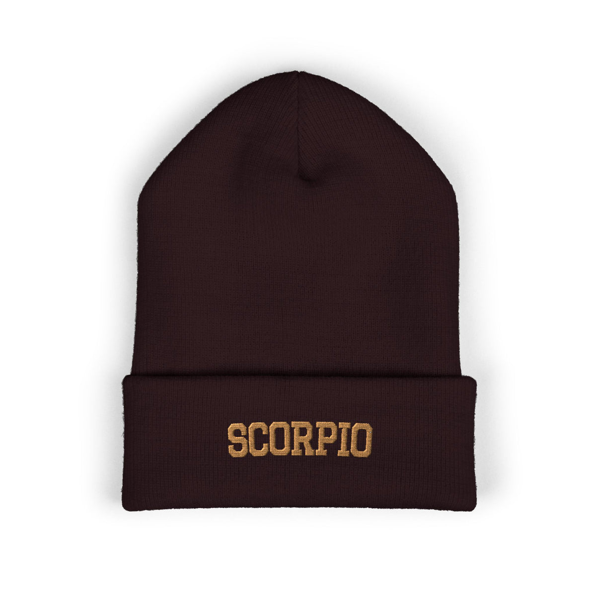 THE ZODIAC BEANIE — SCORPIO — OLD GOLD