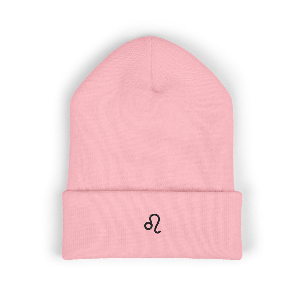 THE ZODIAC GLYPH BEANIE — LEO — BLACK