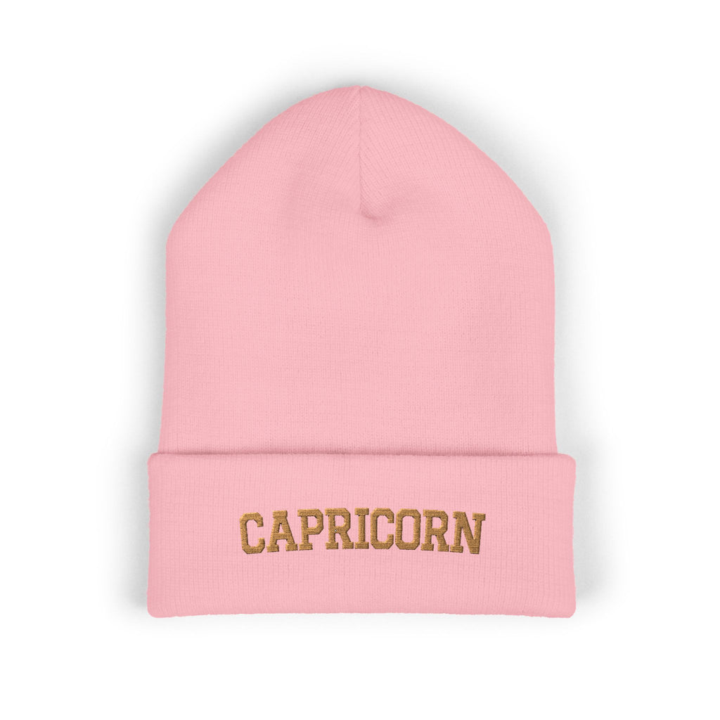 THE ZODIAC BEANIE — CAPRICORN — OLD GOLD