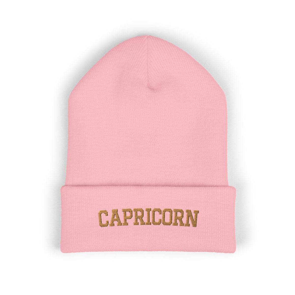 THE ZODIAC BEANIE — CAPRICORN — OLD GOLD