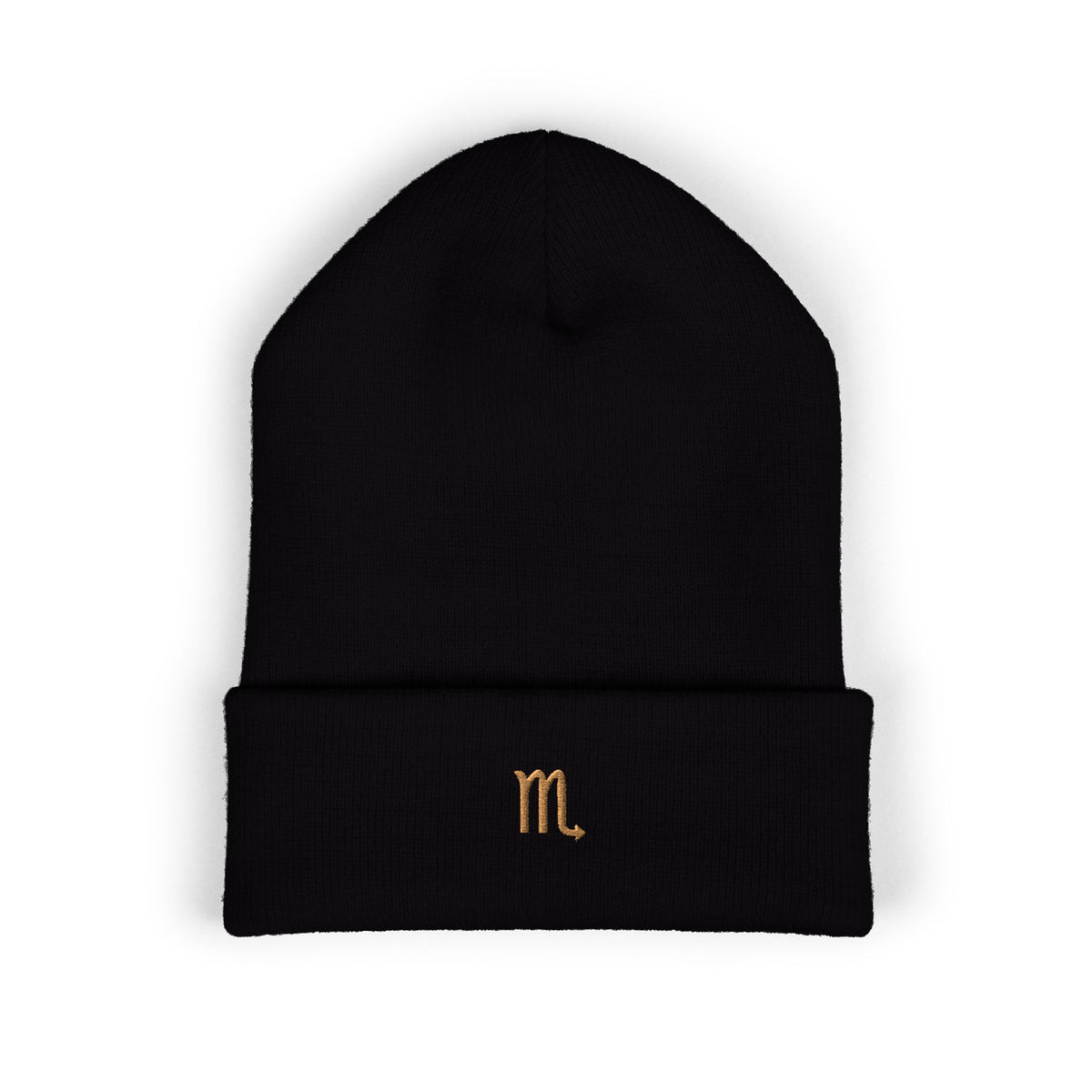 THE ZODIAC GLYPH BEANIE — SCORPIO — OLD GOLD