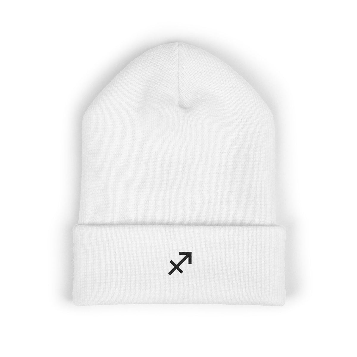 THE ZODIAC GLYPH BEANIE — SAGITTARIUS — BLACK