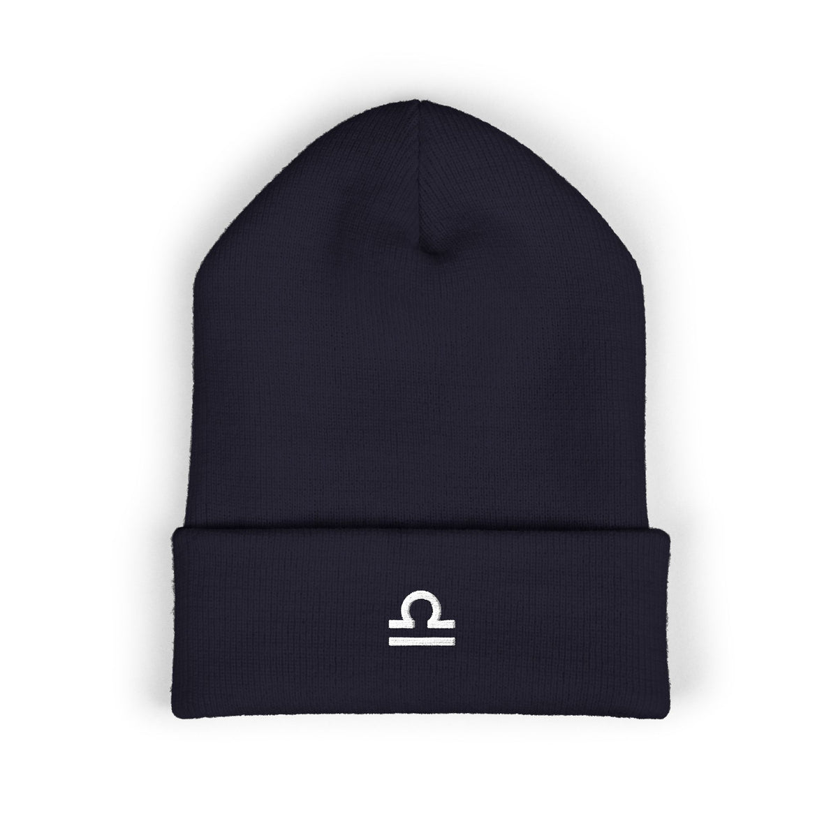 THE ZODIAC GLYPH BEANIE — LIBRA — WHITE