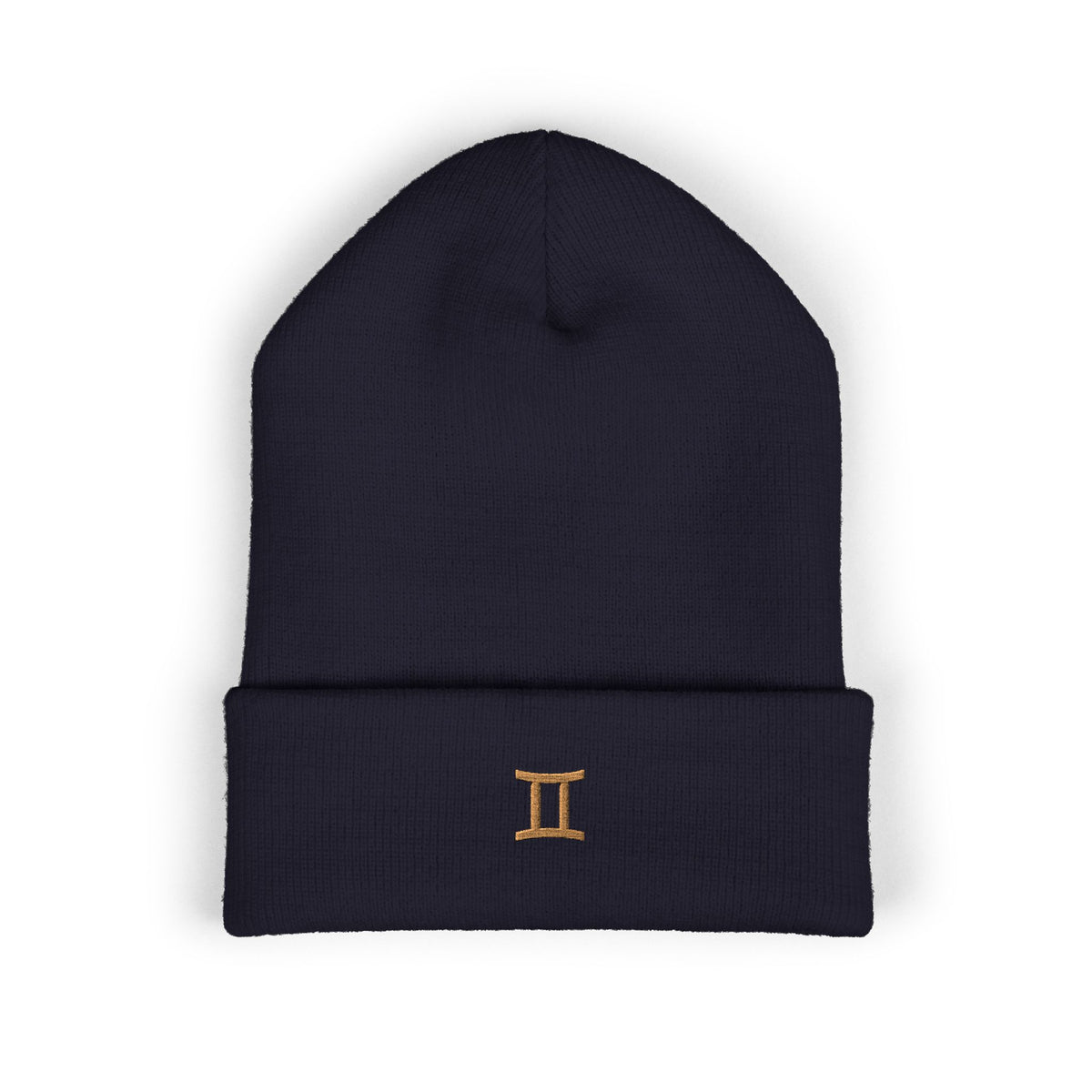 THE ZODIAC GLYPH BEANIE — GEMINI — OLD GOLD