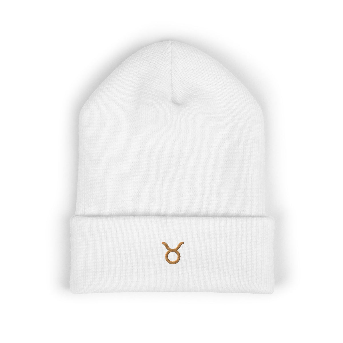 THE ZODIAC GLYPH BEANIE — TAURUS — OLD GOLD