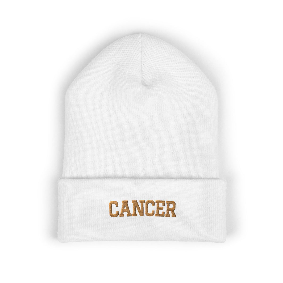 THE ZODIAC BEANIE — CANCER — OLD GOLD