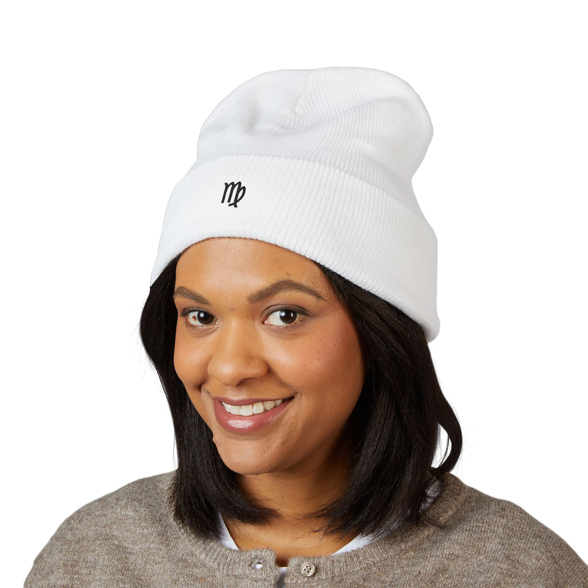 THE ZODIAC GLYPH BEANIE — VIRGO — BLACK