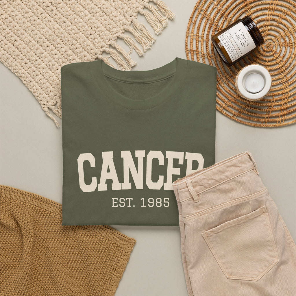 The Zodiac Tee: Cancer, Est. Your Year