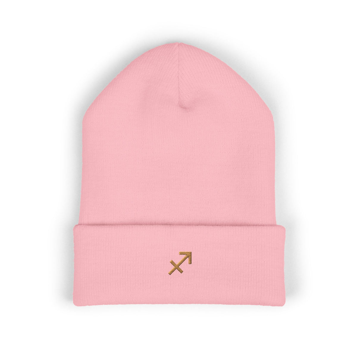 THE ZODIAC GLYPH BEANIE — SAGITTARIUS — OLD GOLD