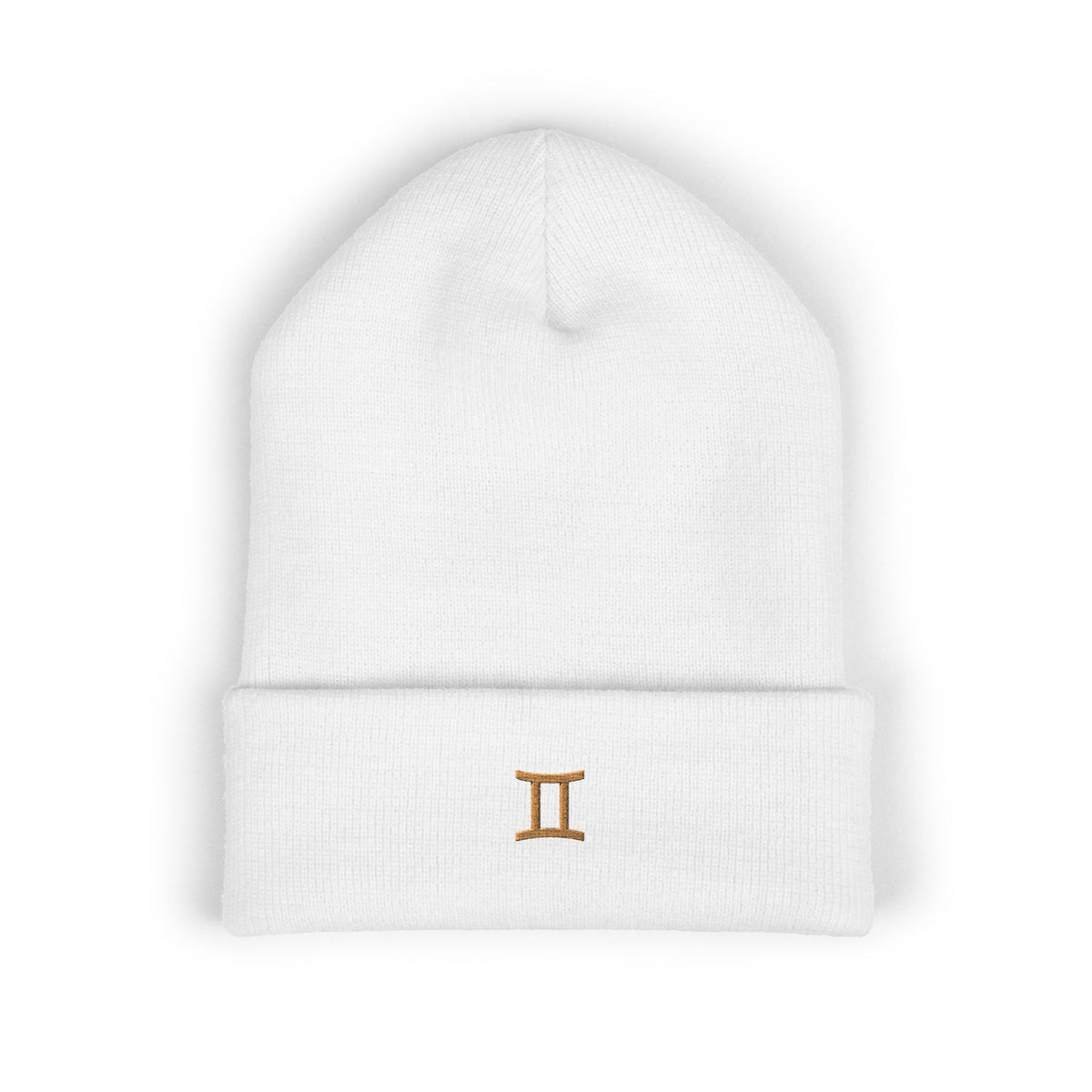 THE ZODIAC GLYPH BEANIE — GEMINI — OLD GOLD