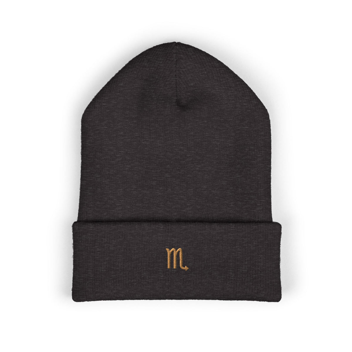 THE ZODIAC GLYPH BEANIE — SCORPIO — OLD GOLD