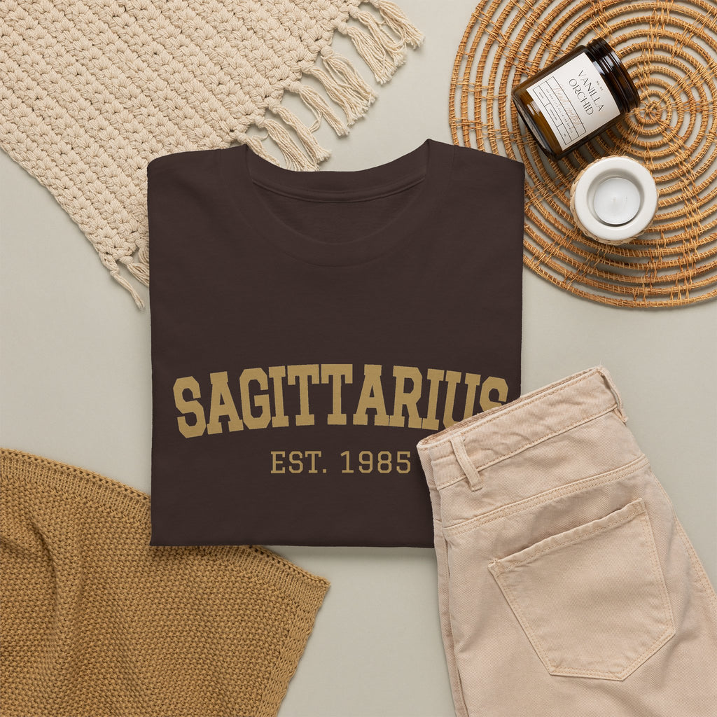 The Zodiac Tee: Sagittarius, Est. Your Year
