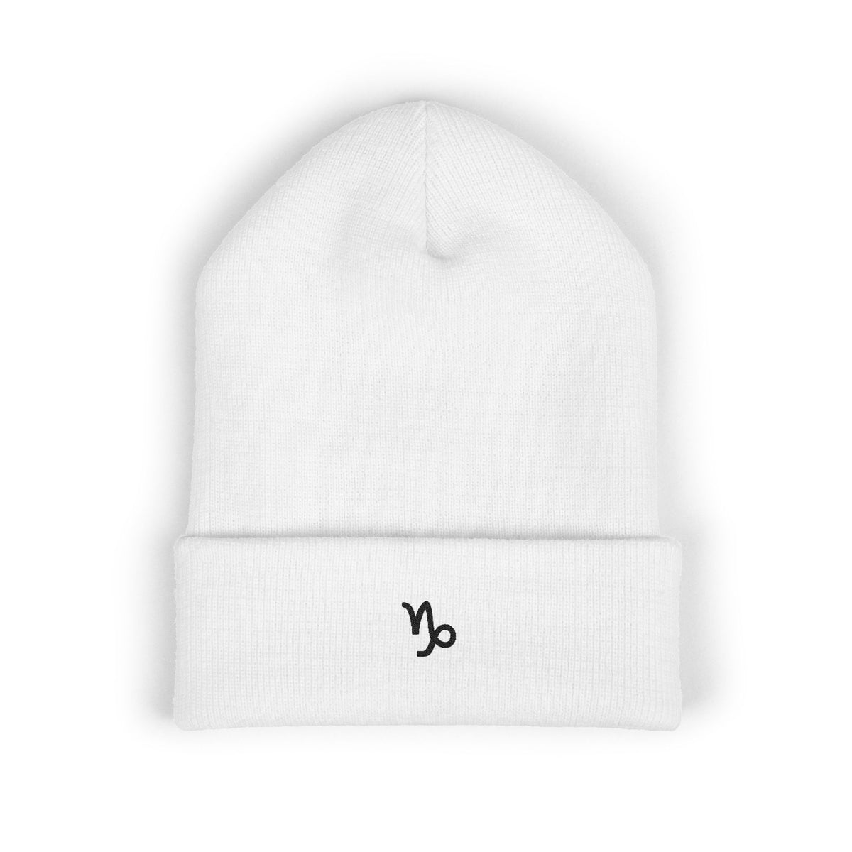 THE ZODIAC GLYPH BEANIE — CAPRICORN — BLACK