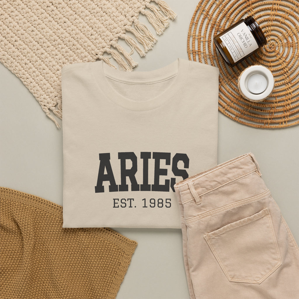 The Zodiac Tee: Aries, Est. Your Year