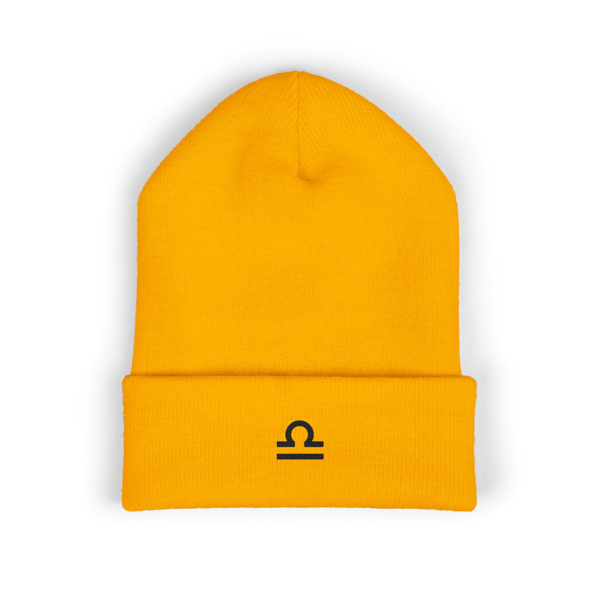 THE ZODIAC GLYPH BEANIE — LIBRA — BLACK