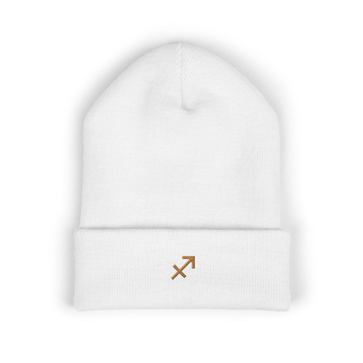 THE ZODIAC GLYPH BEANIE — SAGITTARIUS — OLD GOLD