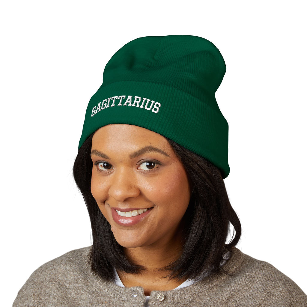 THE ZODIAC BEANIE — SAGITTARIUS — WHITE