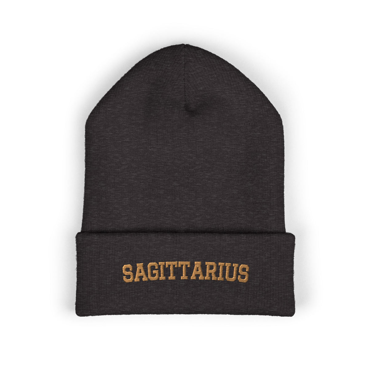 THE ZODIAC BEANIE — SAGITTARIUS — OLD GOLD