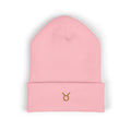 THE ZODIAC GLYPH BEANIE — TAURUS — OLD GOLD