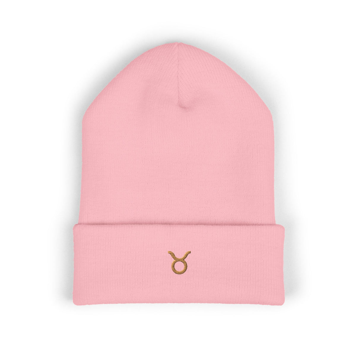 THE ZODIAC GLYPH BEANIE — TAURUS — OLD GOLD