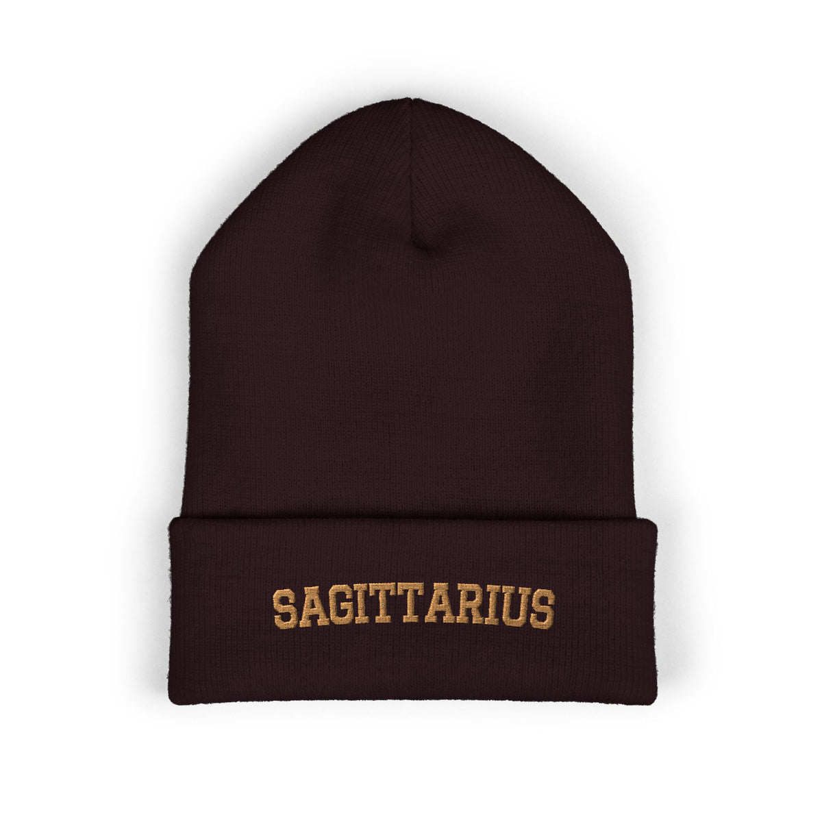THE ZODIAC BEANIE — SAGITTARIUS — OLD GOLD