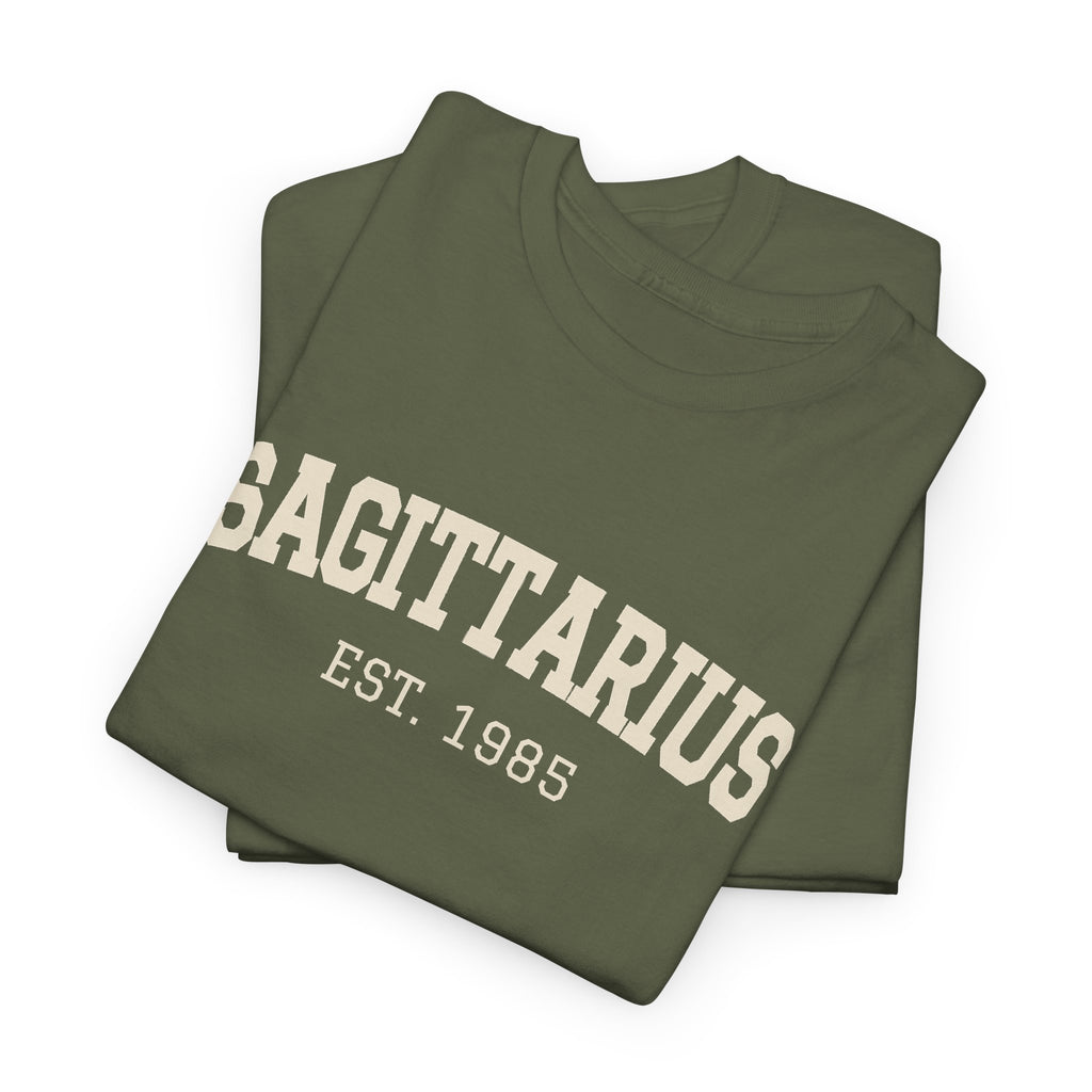 The Zodiac Tee: Sagittarius, Est. Your Year