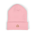 The Zodiac Glyph Beanie: Libra, Old Gold Thread