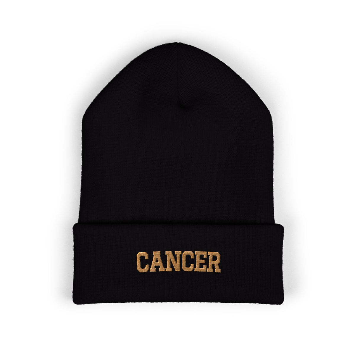 THE ZODIAC BEANIE — CANCER — OLD GOLD