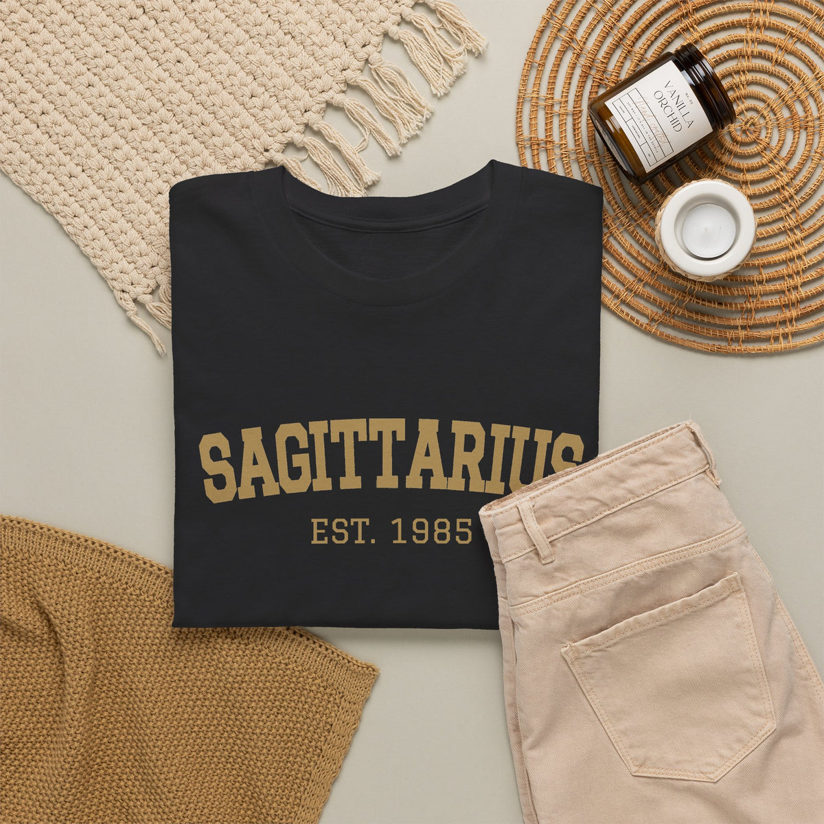 The Zodiac Tee: Sagittarius, Est. Your Year