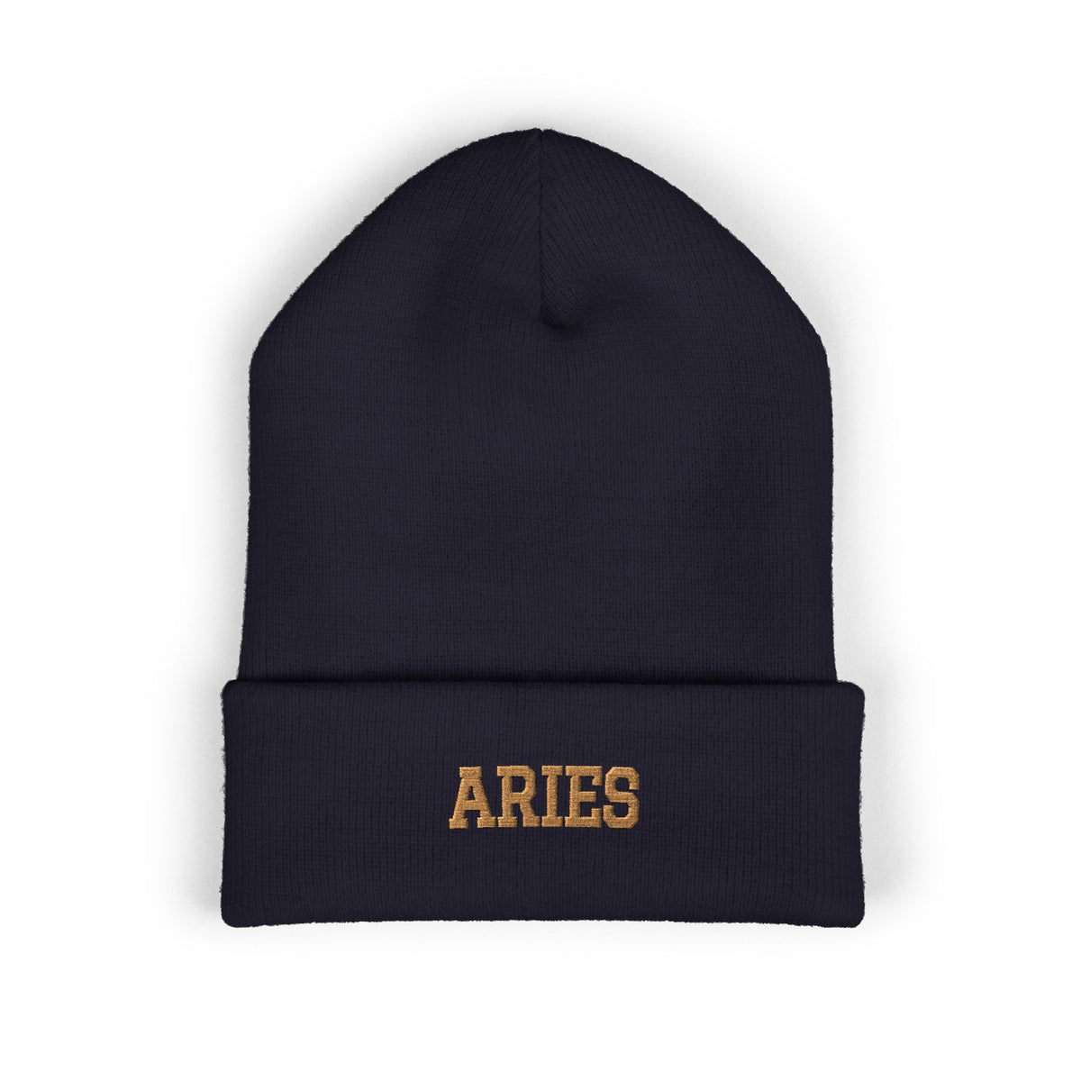 THE ZODIAC BEANIE — ARIES — OLD GOLD
