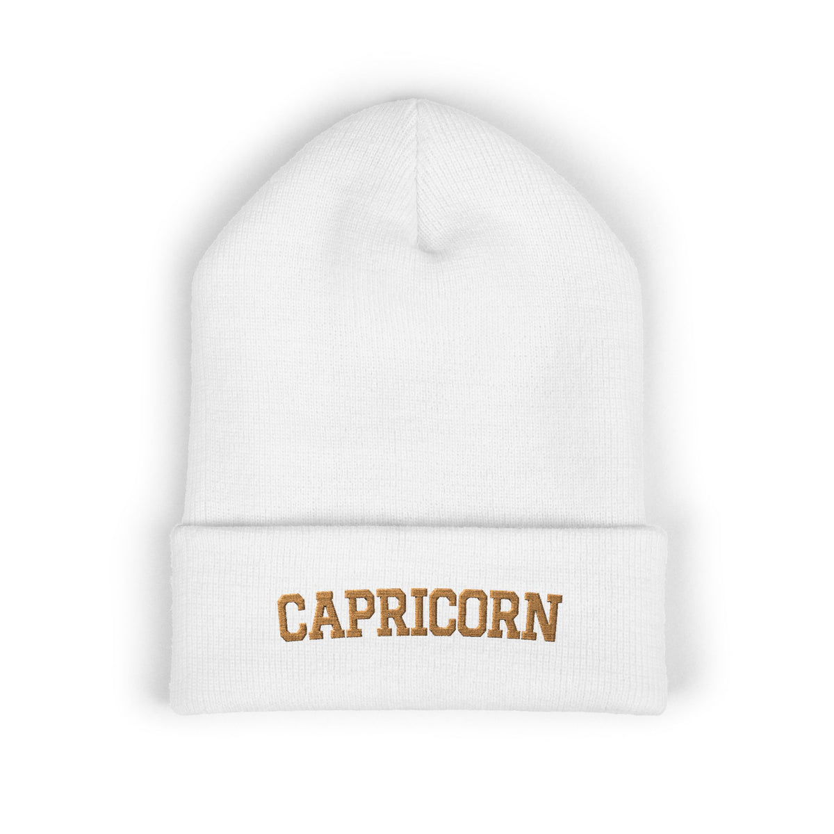 THE ZODIAC BEANIE — CAPRICORN — OLD GOLD