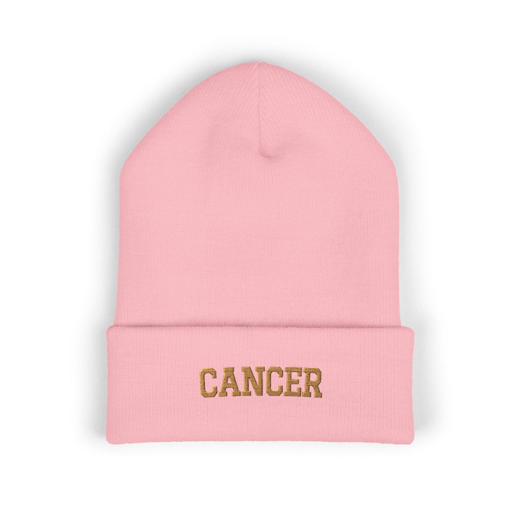 THE ZODIAC BEANIE — CANCER — OLD GOLD