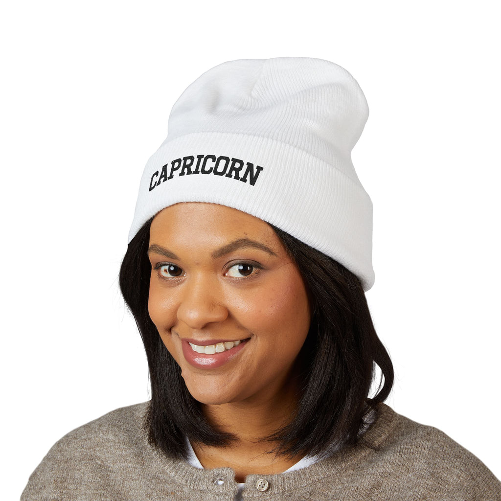 THE ZODIAC BEANIE — CAPRICORN — BLACK