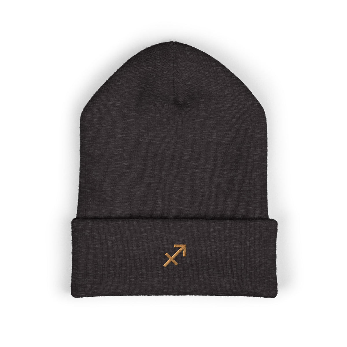 THE ZODIAC GLYPH BEANIE — SAGITTARIUS — OLD GOLD
