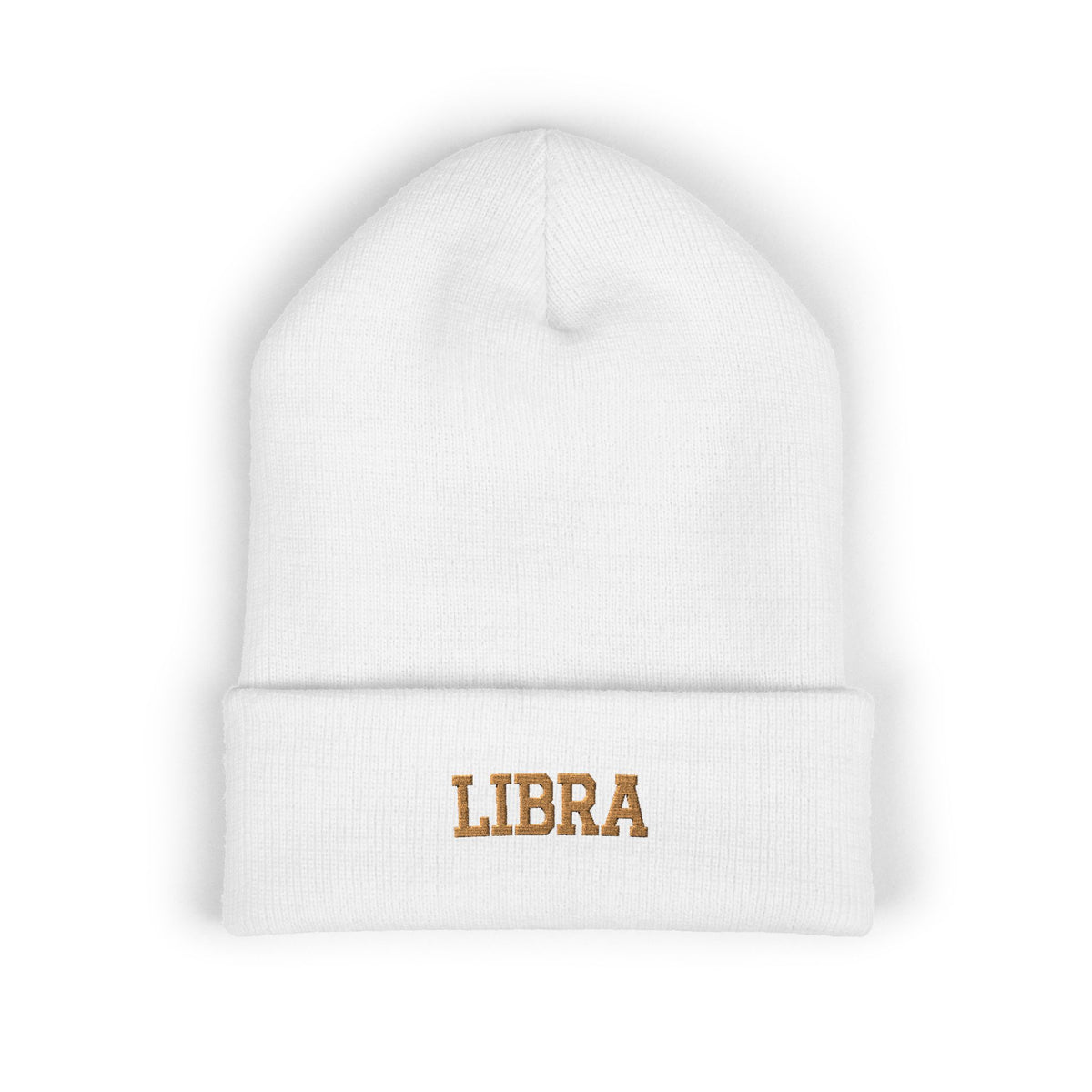 THE ZODIAC BEANIE — LIBRA — OLD GOLD