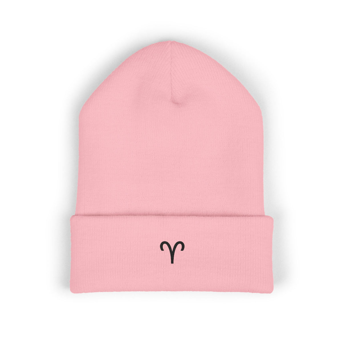 THE ZODIAC GLYPH BEANIE — ARIES — BLACK