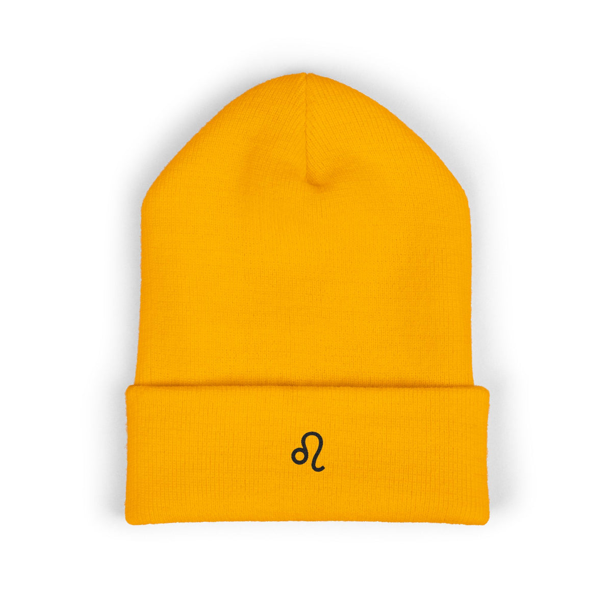 THE ZODIAC GLYPH BEANIE — LEO — BLACK
