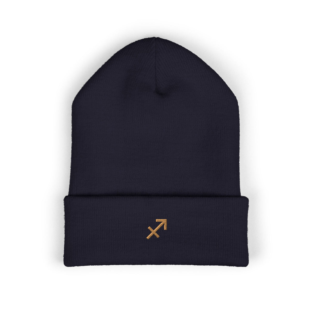 THE ZODIAC GLYPH BEANIE — SAGITTARIUS — OLD GOLD