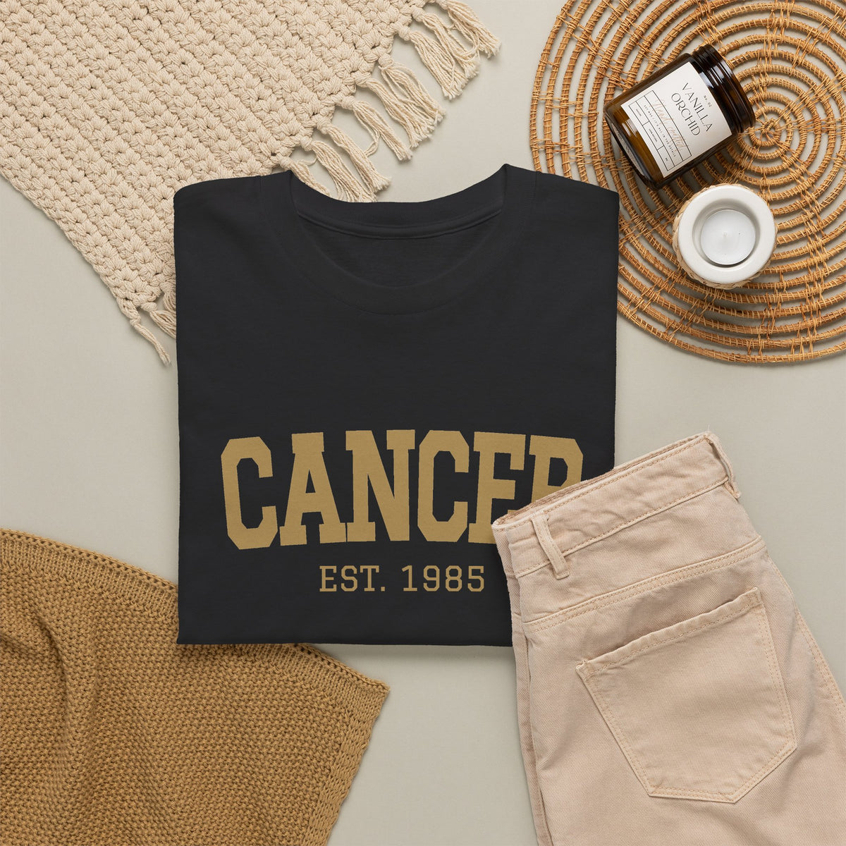 The Zodiac Tee: Cancer, Est. Your Year
