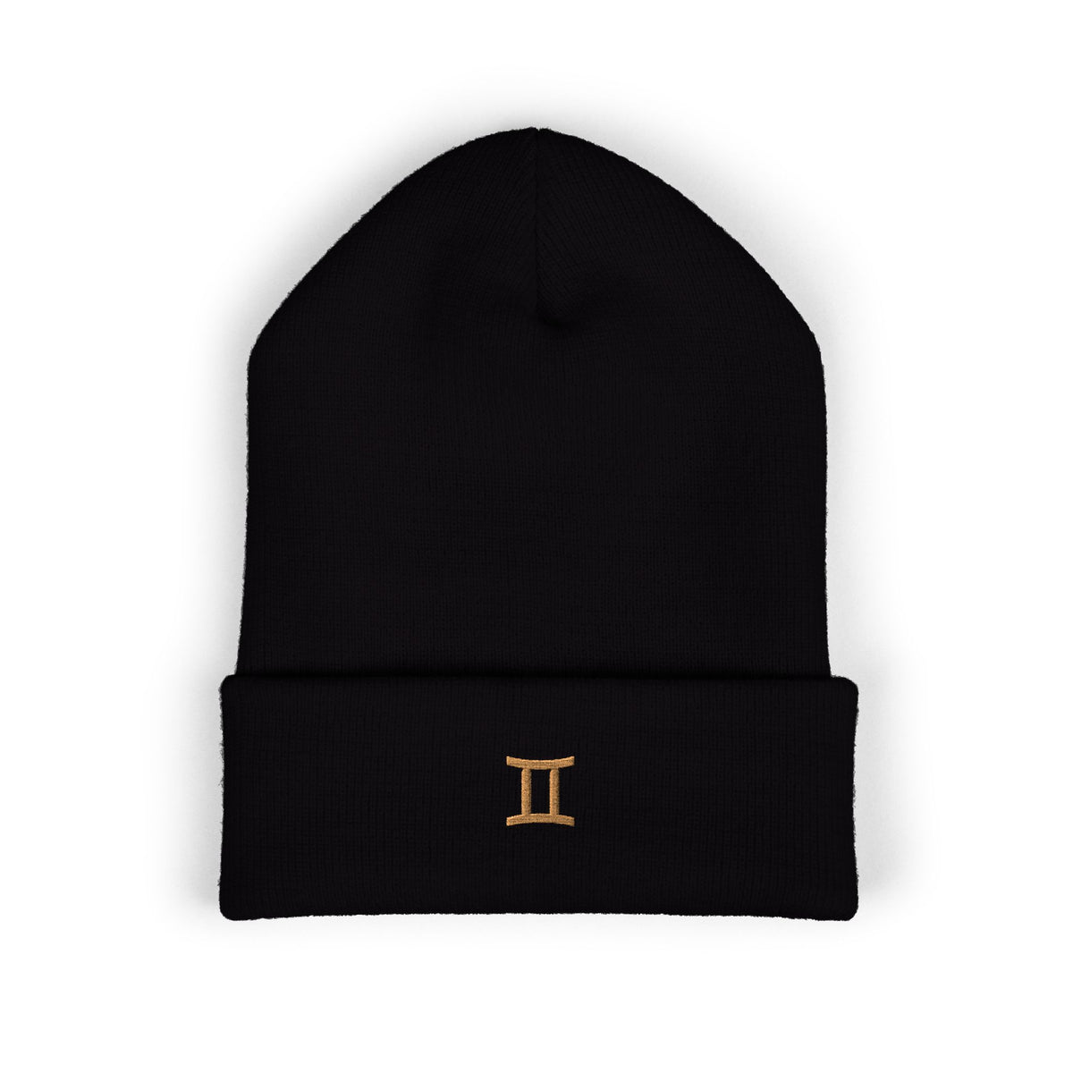 THE ZODIAC GLYPH BEANIE — GEMINI — OLD GOLD