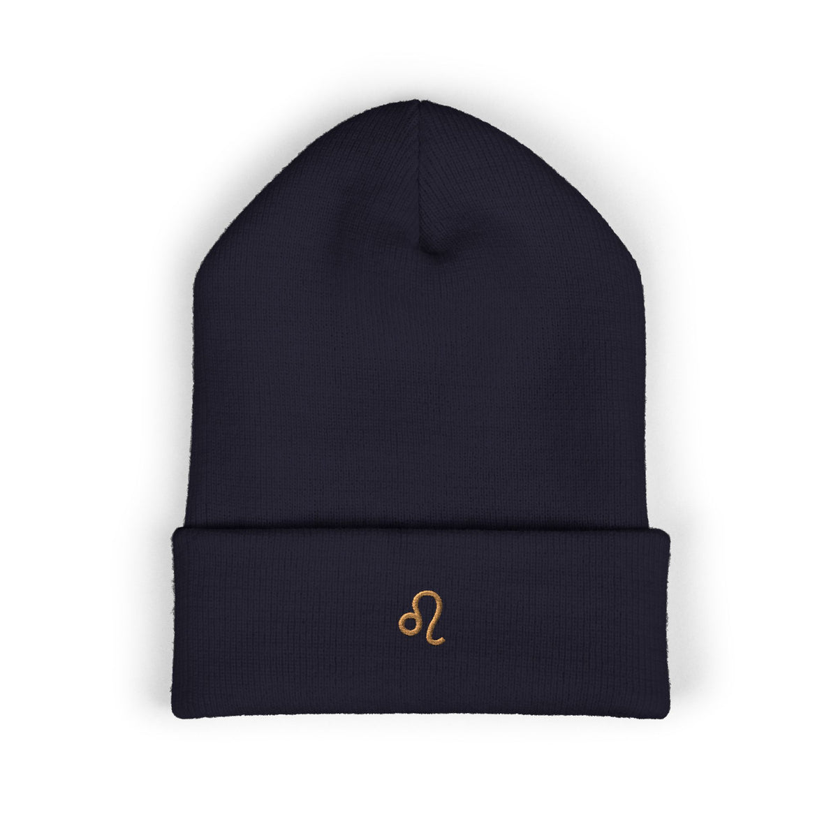 THE ZODIAC GLYPH BEANIE — LEO — OLD GOLD
