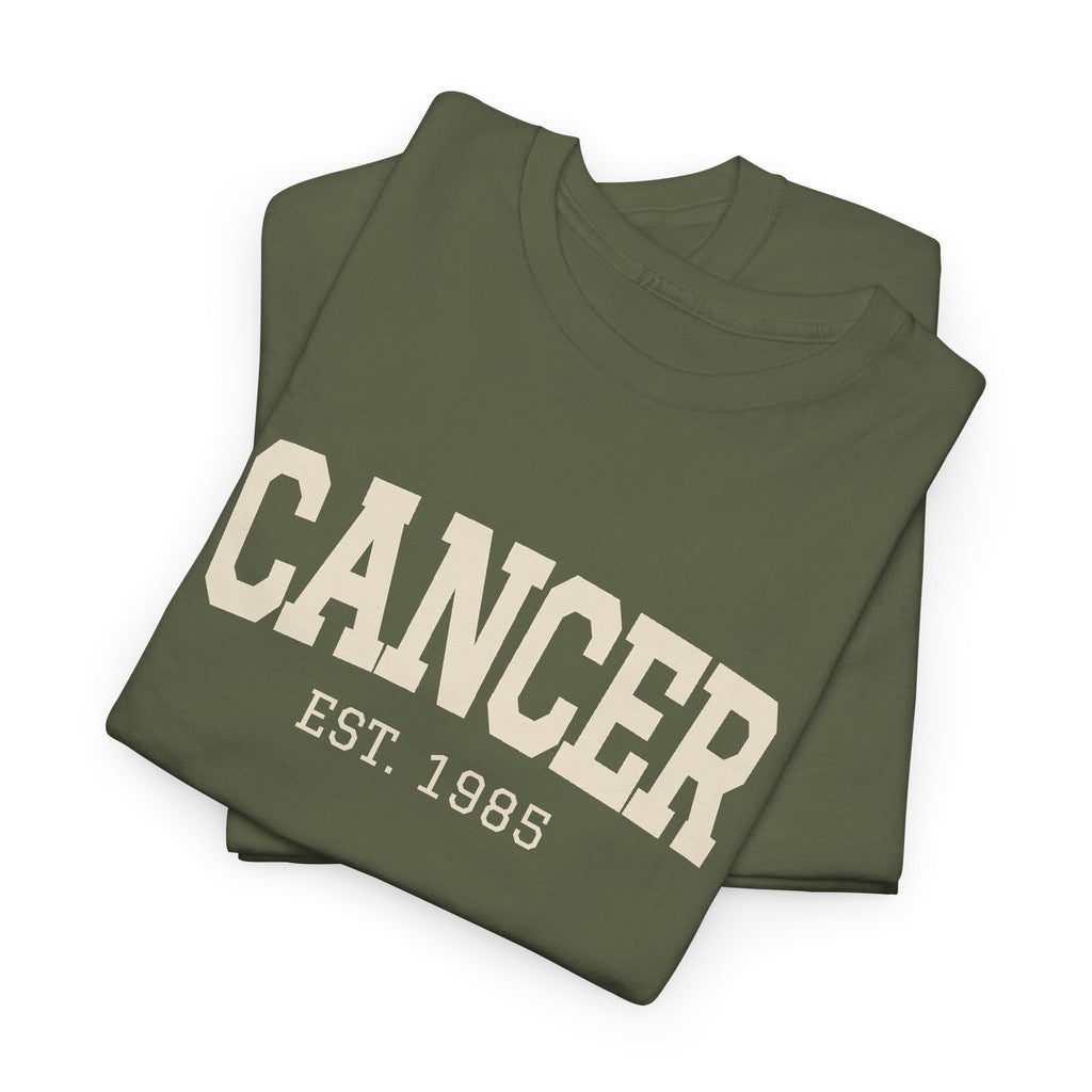 The Zodiac Tee: Cancer, Est. Your Year