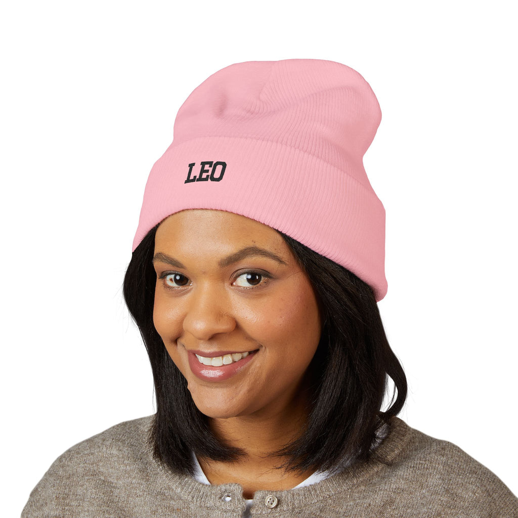 THE ZODIAC BEANIE — LEO — BLACK