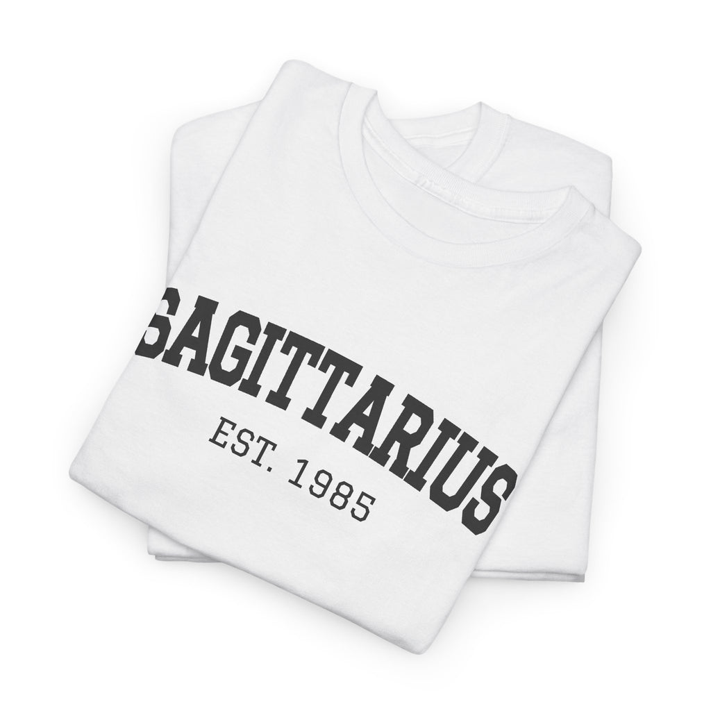 The Zodiac Tee: Sagittarius, Est. Your Year