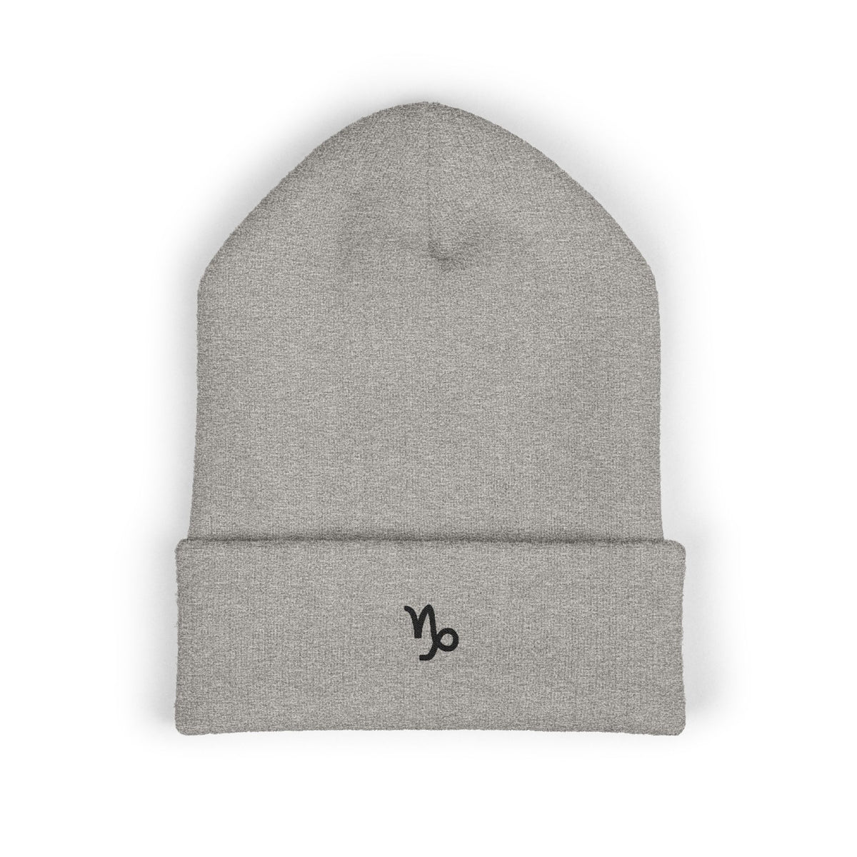 THE ZODIAC GLYPH BEANIE — CAPRICORN — BLACK