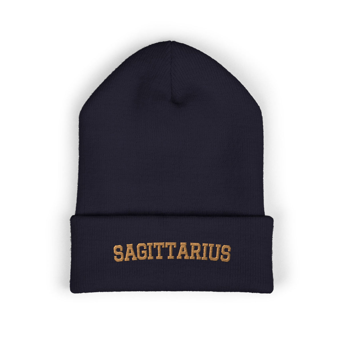 THE ZODIAC BEANIE — SAGITTARIUS — OLD GOLD